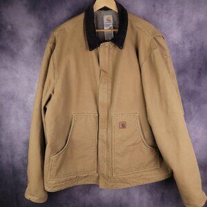 Vintage 90s Carhartt J164 CML 14806 sherpa lined canvas workwear